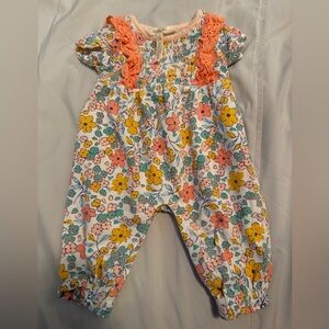 Matilda Jane Floral Smocked Romper – Baby (Excellent Condition)
